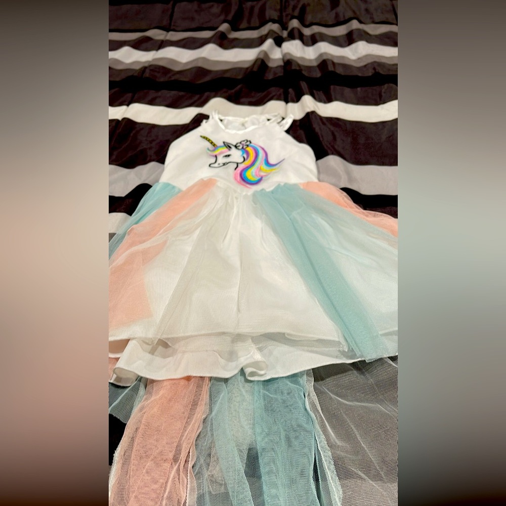 4t- unicorn spring dress